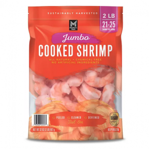 Member's Mark Farm Raised Jumbo Cooked Shrimp, Frozen, 21-25 ct. per pound, 2 lbs @ Sam's Club