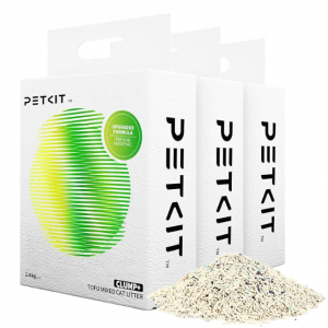 PETKIT 新升级混合豆腐猫砂 5.2lb 3袋 结团更快速 @ Amazon