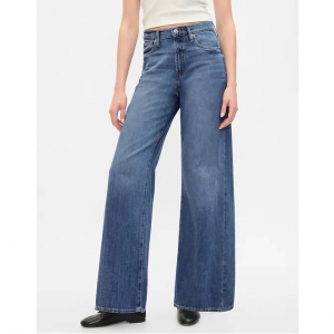 Gap 女士高腰闊腿牛仔褲