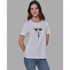 60% OFF Karl Lagerfeld Paris Sequin Karl Head Tee