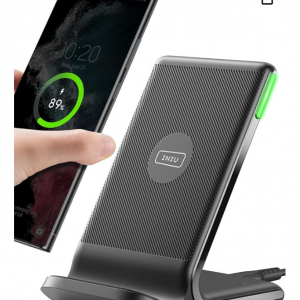 Extra 40% off INIU Wireless Charger, 15W Fast Qi-Certified Wireless Charging Station @Amazon