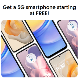 Get a 5G smartphone starting at FREE @Cricket Wireless