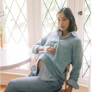 HATCH Collection The Mina V-Neck Sweater V领毛衣