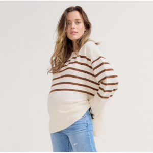 HATCH Collection The Carly Knit Pullover 条纹毛衣