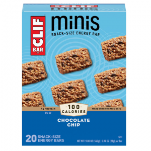 Clif Bar Minis - Chocolate Chip - Made with Organic Oats - 4g Protein - 0.99 oz (20 Pack) @ Amazon