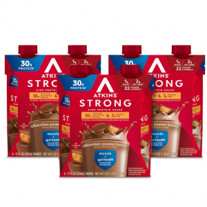 Atkins Strong 巧克力花生醬口味蛋白奶昔 12瓶 @ Amazon