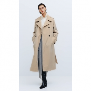 女士双排扣风衣