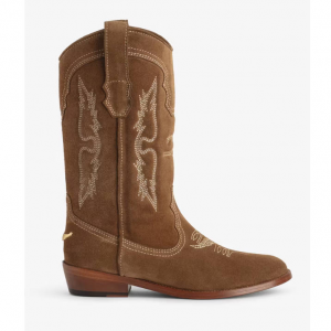 Zadig&Voltaire Tex Western 麂皮牛仔靴