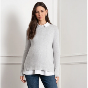 Seraphine Katrina | Knit Maternity & Nursing Jumper with Woven Shirt