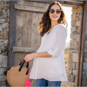 Seraphine Fern | Ivory Maternity Blouse