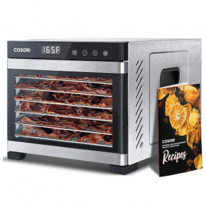 COSORI Food Dehydrator, Bigger Than 7 Trays With Large 6.5" Drying Space @ Amazon