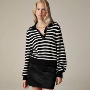 J.Crew 女士羅紋條紋毛衣