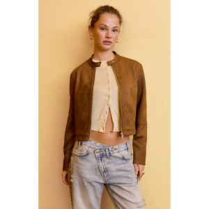 Stradivarius Faux suede zip-up jacket only £35.99