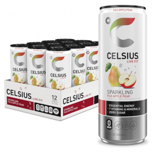 CELSIUS 蘋果梨口味氣泡水 12oz 12罐 @ Amazon