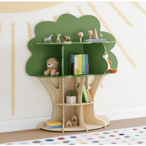 Delta Children Tree Bookcase - Greenguard Gold Certified, Fern Green/Crafted Natural @ Amazon