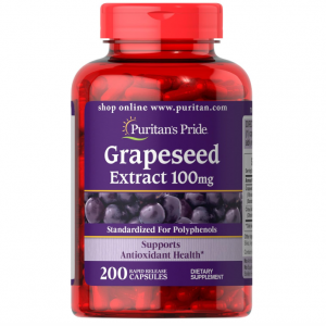 Puritan's Pride Grapeseed Extract 100mg with Citrus Bioflavonoid Complex, 200 Capsules @ Amazon