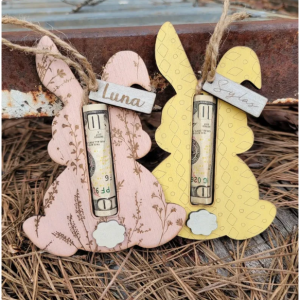 定制复活节兔子钱罐木质创作