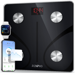 RENPHO Smart Scale for Body Weight, 400 lbs - Black Elis 1 @ Amazon