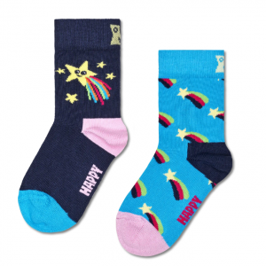 Happy Socks Kids 2-Pack Shining Star Socks 印花袜子