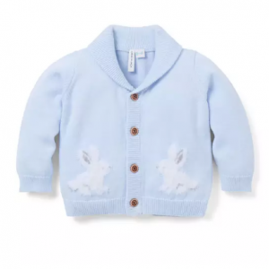 兔子披肩领婴儿开衫
