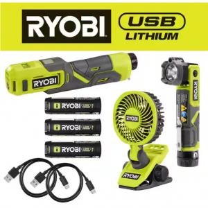 RYOBI USB 充电时小工具组合 @ Home Depot