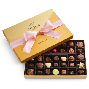 Godiva 什锦巧克力金装礼盒 粉红丝带 36颗装