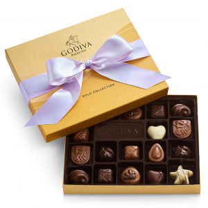 Godiva 什锦巧克力金装礼盒 兰花丝带 18颗装
