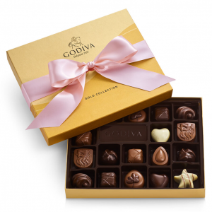 Godiva 什锦巧克力金装礼盒 粉红丝带 18颗装