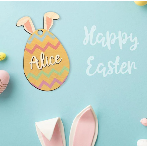 自定义 3D 名称复活节标签