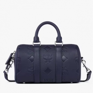 MCM Aren Boston Bag in Maxi Monogram Leather