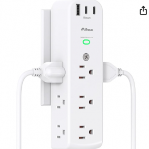 31% off Surge Protector Outlet Extender, 9 AC Multi Plug Outlet with 3 USB Ports @Amazon