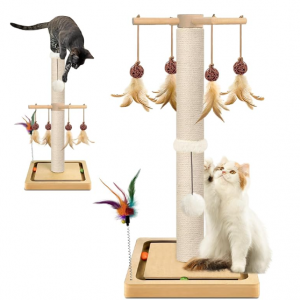 PAROTO Cat Scratching Post, Sisal, Scratcher Tree Tower for Indoor Cats Adults, 25 inches @ Amazon