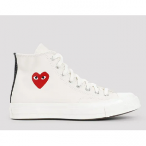 Comme Des Garçons Play 爱心高帮帆布鞋
