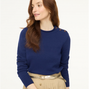 J.Crew Rollneck™ 紐扣肩套頭毛衣