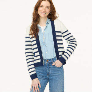 J.Crew 條紋開衫毛衣