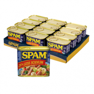 SPAM Less Sodium, 12 Oz (Pack Of 12) @ Amazon