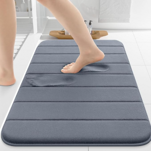 Colorxy Memory Foam Bath Mat 30x20, Ultra Soft and Absorbent Bathroom Rugs @ Amazon