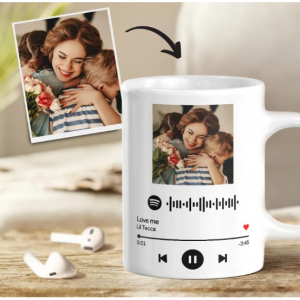 為媽媽定製可掃描 Spotify 代碼照片馬克杯