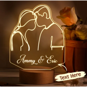 帶自定義名稱的個性化 3D 亞克力 LED 夜燈