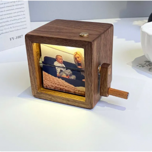 定製翻書框動畫機機械手搖相冊帶燈黑色