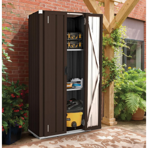 YODOLLA Vertical Garden Storage Shed, Brown