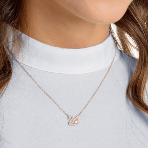 20% Off Swan necklace Swan, Pink, Rose gold-tone plated @ Swarovski AU