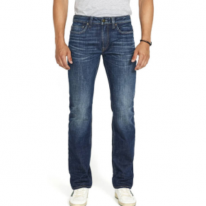 Buffalo David Bitton Relaxed Straight Driven Men's Jeans in Dark Blue Sanded- BM22640