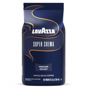 Lavazza Super Crema Whole Bean Coffee Blend, light-Medium Espresso Roast, 2.2 Pound @ Amazon