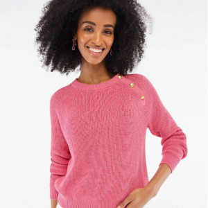 J.Crew Button raglan crewneck sweater