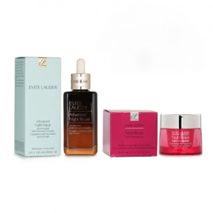 Estee Lauder 小棕瓶精华+红石榴面霜套装