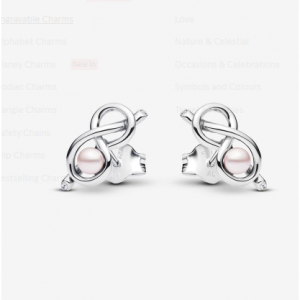 Pandora Jewellery Infinity Knot Stud Earrings 耳钉