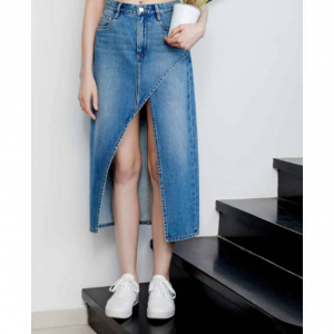 MO&Co. Irregular Cutout Cotton 牛仔半裙