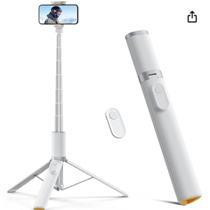 $23 off TODI 63" Phone Tripod, Extendable Selfie Stick with Wireless Remote and Phone Holder 
