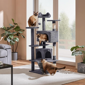 Yaheetech 54in Cat Tree Tower Condo Furniture Scratch Post for Kittens Pet House Play @ Amazon